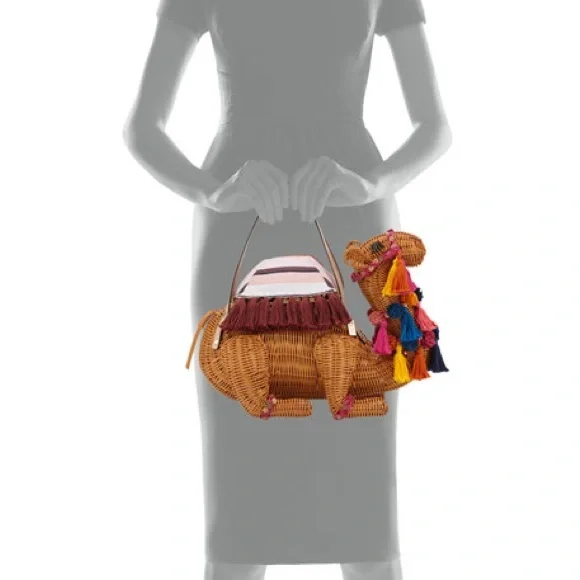 Kate Spade wicker camel bag - Picture 2 of 14